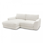 Valge bukleekangast nurgadiivan (vasak nurk) Leonore - Bobochic Paris