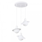 Valge laste valgusti klaasist varjuga Mab - Sollux