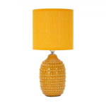 Sinepiv&auml;rvi keraamiline laualamp tekstiilist varjuga (k&otilde;rgus 30,5 cm) Points - Mauro Ferretti