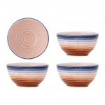 Sinised/oranžid keraamilised kausid 4tk komplektis 110 ml Tatum - Bloomingville