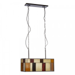 Metallist ripplamp klaasist varjuga Waldorf - Premier Housewares