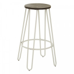 Valge/naturaalsest jalakaspuidust baaritool (istme k&otilde;rgus 75 cm) District - Premier Housewares