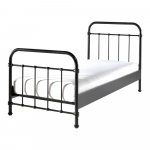 Must metallist lastevoodi , 90 x 200 cm New York - Vipack