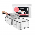 Vaakumtugevdatud kangast hoiukastid riietele 2tk komplektis 42x25x25 cm Life &ndash; Compactor