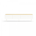 Tammedekooriga telerilaud valge-puiduv&auml;rvi 180x45 cm Arista &ndash; Teulat