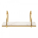 Valge-kuldne marmorist riiul 40 cm Marble - Mauro Ferretti