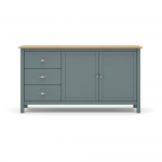 Hallikasroheline m&auml;nnipuidust kummut 150x80x40 cm Misti &ndash; Marckeric
