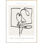 Plakat raamis 70x100 cm Art Contemporain - Malerifabrikken