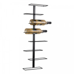 Must metallist seinale paigaldatav veiniriiul pudelite arv 8 Float - PT LIVING