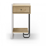 Valge-puiduv&auml;rvi tammedekooriga &ouml;&ouml;kapp koos riiulitega Mercure - Marckeric