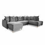 Hall velvetist nurgadiivanvoodi (parem nurk/"U") Lazy Lukka - Miuform