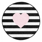 Must-valge laste vaip &oslash; 80 cm Comfort - Mila Home