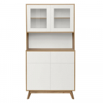 Valge tammespooniga kapp 84x165x39 cm Skandi &ndash; St&oslash;raa