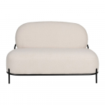 Kreem bukleekangast diivan 125 cm Polly - White Label