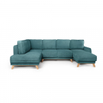 T&uuml;rkiissinine corduroy nurgas diivanvoodi (vasakpoolne nurk/U) Tori - Bonami Selection