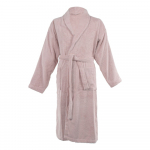 Heleroosa puuvillane hommikumantel suurus S/M Lindu - Tiseco Home Studio