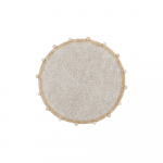 Beež pestav k&auml;sitsi kootud puuvillane laste vaip &oslash;120 cm Bubbly Honey - Lorena Canals