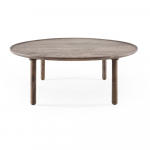 Pruun tammepuidust &uuml;mmargune diivanilaud &oslash; 100 cm Mu - Gazzda