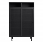 Must metallist l&uuml;kandustega kapp 90x140x40 cm Veep - Unique Furniture