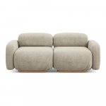 Beež modulaarne diivan bukleekangast 190 cm Ailani - Makamii