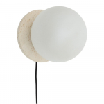 Valge-kreem marmorist seinavalgusti &oslash; 20 cm Malachi - Kave Home