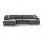 Helehall sametist panipaigaga nurgadiivanvoodi (vasak nurk/"U"-kujuline) Kyoto - Cosmopolitan Design