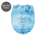 Automaatse sulgumisega prill-laud 38 x 45 cm Droplets - Wenko