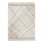 Kreem k&auml;sitsi kootud villasegu vaip 200x300 cm Astera Linear - Flair Rugs