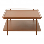 Terrakottapunane metallist diivanilaud 75x75 cm Yuba - Unique Furniture