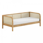 Tammepuidust &uuml;heinimesevoodi koos voodip&otilde;hjaga 90x200 cm Olive Captain Rotan - Vipack