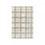 Kreem-salveiroheline pestav/k&auml;sitsi kootud puuvillane vaip 90x120 cm Tartan Blue Sage - Lorena Canals