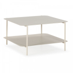 Kreemikas metallist kohvilaud 70x73 cm Beatrix - MOME