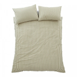 Roheline 3-osaline voodipesu 200x200 cm Cotton Rich Woven Stripe - Pineapple Elephant