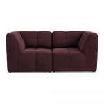 Burgundiapunane sametist diivan 180 cm Aloha - Makamii