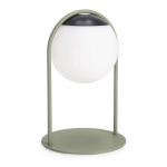 Roheline LED-laualamp h&auml;mardatava valgustugevusega ja plastvarjuga (k&otilde;rgus 21 cm) Pansy - Bizzotto