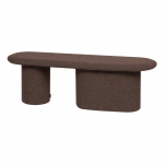 Pruun polsterdatud pink buklee kangast Rull - noo.ma