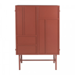 Punane metallkapp 70x105x35 cm Davis - White Label
