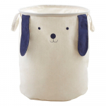 Valgest riidest laste m&auml;nguasjakorv &oslash; 39x48 cm Mimo Dog Face - Premier Housewares
