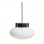 Valge/must metallist ripplamp klaasist varjuga, &oslash; 26 cm Idela - Kave Home