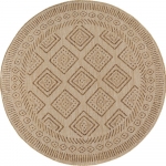 Beež &uuml;mmargune sise- ja &otilde;uevaip &oslash; 160 cm Mira 1452 - Ayyildiz Carpets