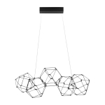 Must alumiiniumist LED-rippvalgusti Nebula - Nova Luce