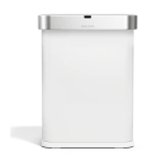 Mattvalge kontaktivaba terasest pr&uuml;gikast 58 l Sensor - simplehuman