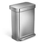 Terasest pedaaliga pr&uuml;gikast 55 l - simplehuman