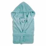 Laste t&uuml;rkiissinine mikropluusist hommikumantel , suurus 122 - 128 - Tiseco Home Studio