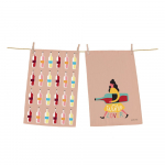 Komplekt 2 puuvillast k&ouml;&ouml;gir&auml;tikut , 70 x 50 cm Wine Lover - Butter Kings