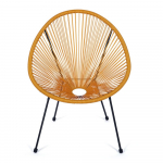 Kollane kunstlikust rotangist aiatool Avocado Comfort - Bonami Selection