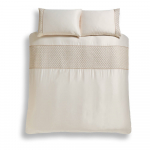 Beež mikrosatiinist pikendatud voodipesu kaheinimesevoodile 230x220 cm Deco Sequin - Catherine Lansfield