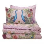 Roosa satiin-puuvillane voodipesu kaheinimesevoodile 200x200 cm Xanadu Peacock - Matthew Williamson