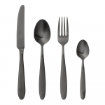 4-osaline musta v&auml;rvi s&ouml;&ouml;giriistade komplekt Cutlery Eleganza - Bloomingville
