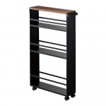 Must metallist ratastega riiul Tower - YAMAZAKI